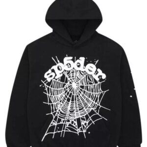 Sp5der Black & White OG Web Hoodie
